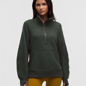 Lululemon Women's Legacy Green Half-Zip Hoodie Long